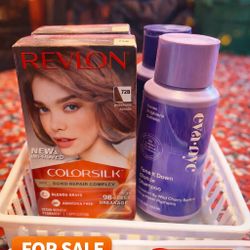 Blonde Hair Care Bundle – Revlon Hair Color + Eva NYC Purple Shampoo & Conditioner