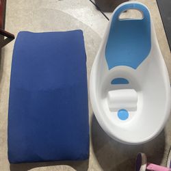 Baby Bath Tub and Changing Pad