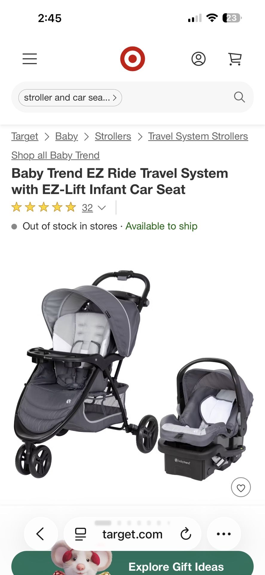 New Stroller Car seat And stroller NEW