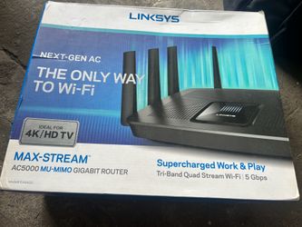 Linksys AC5000 Mu MIMO 5.0 GHz Tri Band Quad Stream WiFi Router Ea9400