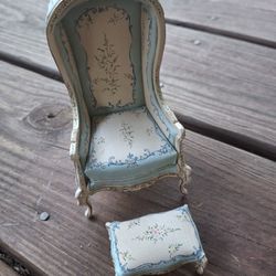 RARE Bespaq Handpainted 1/12 Scale Dollhouse Diaroma Chair