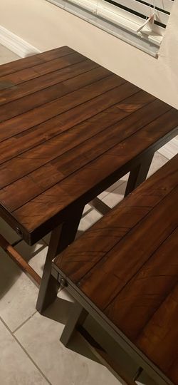 Rustic Wood and Metal Side Tables 2cts