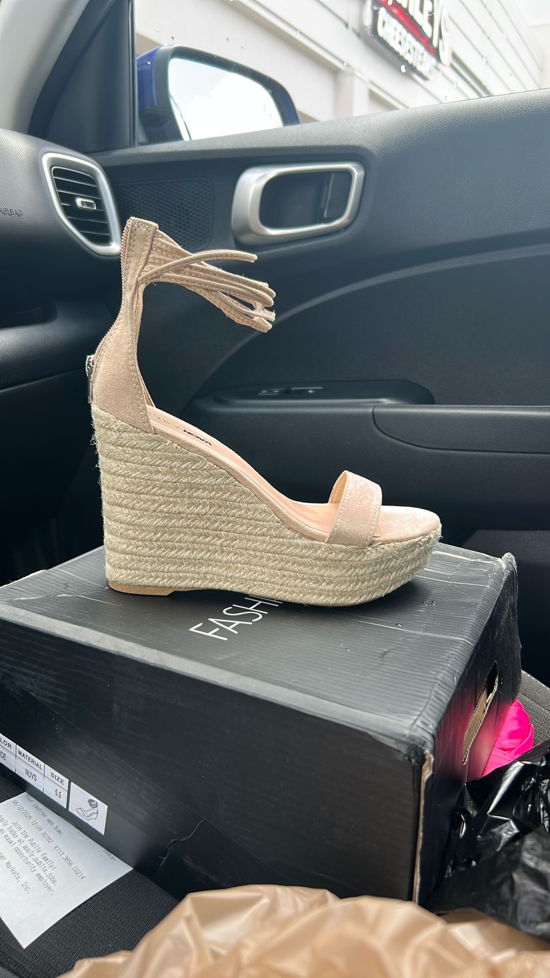 Nude Fashion Nova Wedges