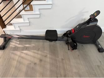 Sunny Health & Fitness Smart Magnetic Rowing Machine with Extended Slide Rail.