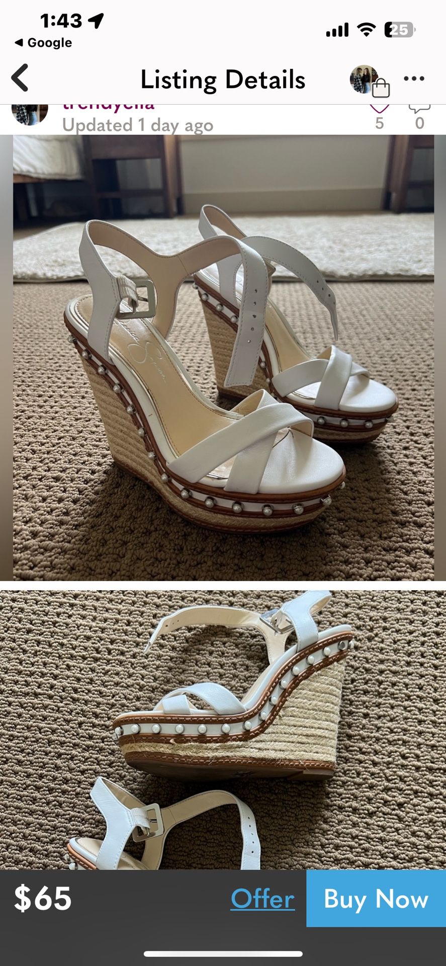 Jessica Simpson Wedge. Size 7