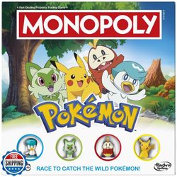 Monopoly Pokémon Edition Board Game | Ages 8 and Up | 2 to 4 Players | Kids G
