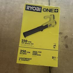 RYOBI ONE+ 18V 90 MPH 250 CFM Cordless Battery Leaf Blower/Sweeper Kit