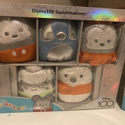 New Disney 100 Squishmallows Set Of 6  Each Box