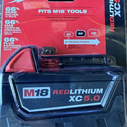 Milwaukee 5.0 battery new
