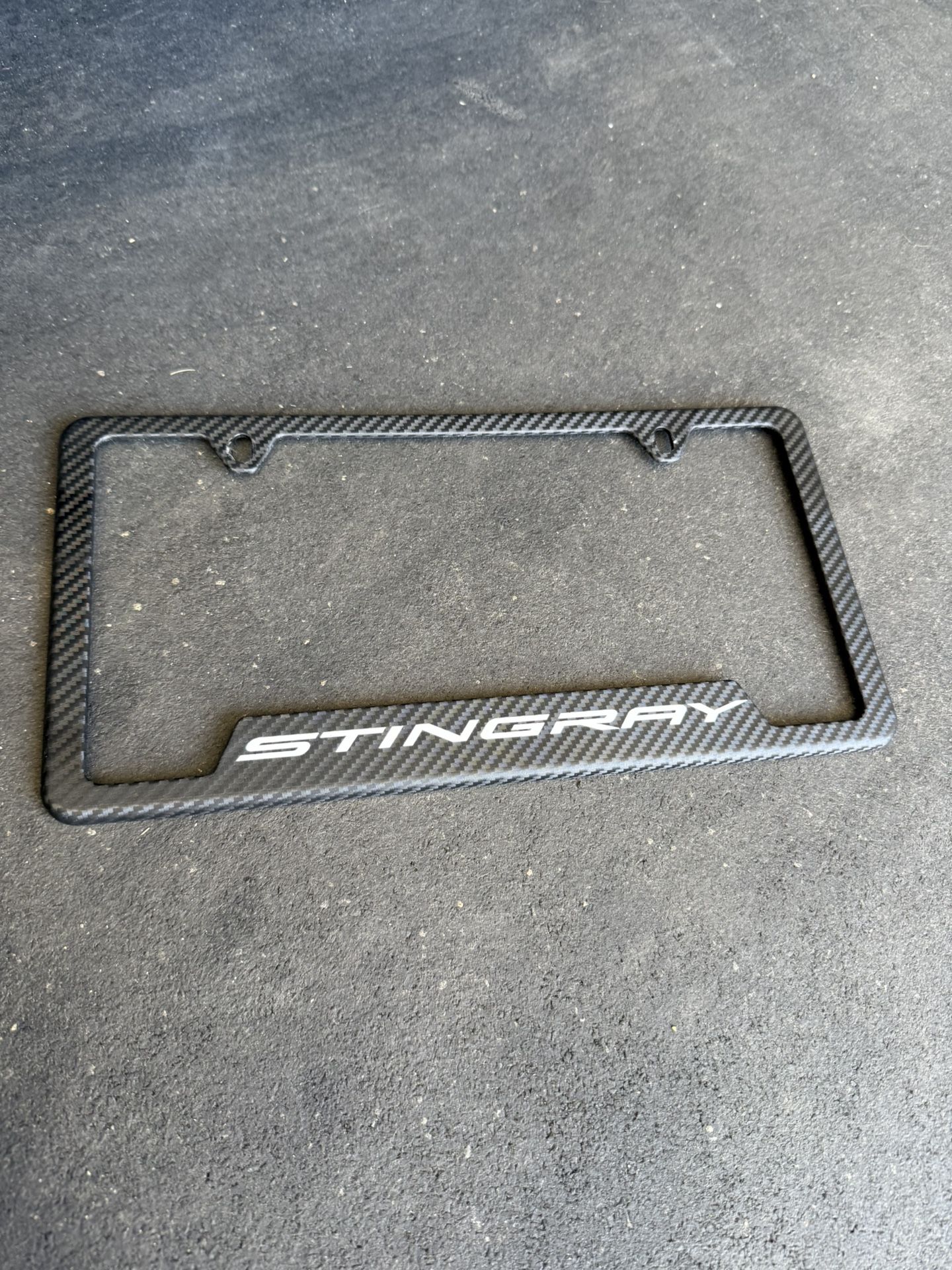 New Corvette License Plate Cover Stingray