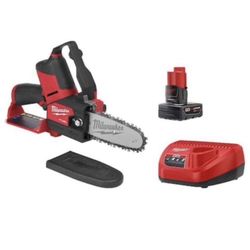 New Milwaukee M12 FUEL 12-Volt Lithium-Ion Brushless Cordless 6 in. HATCHET Pruning Saw Kit with 4.0 Ah Battery and Charger $200 Firm