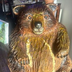 Wooden Carved Bear 