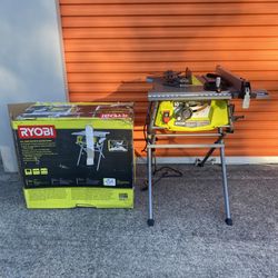 RYOBI 15 Amp 10 in. Compact Portable Corded Jobsite Table Saw with Folding Stand
