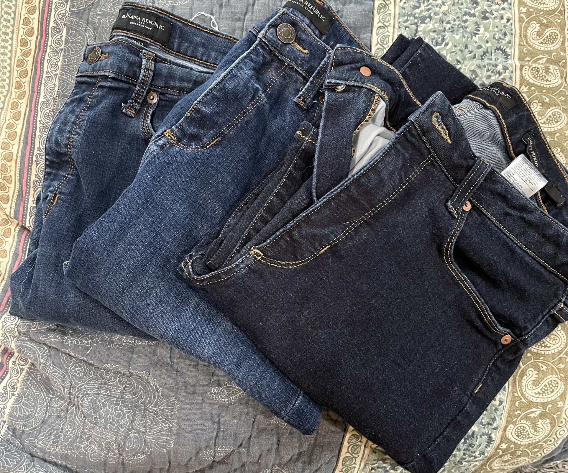 Banana Republic Jeans, Sz 12,  Three Beautiful Pairs!