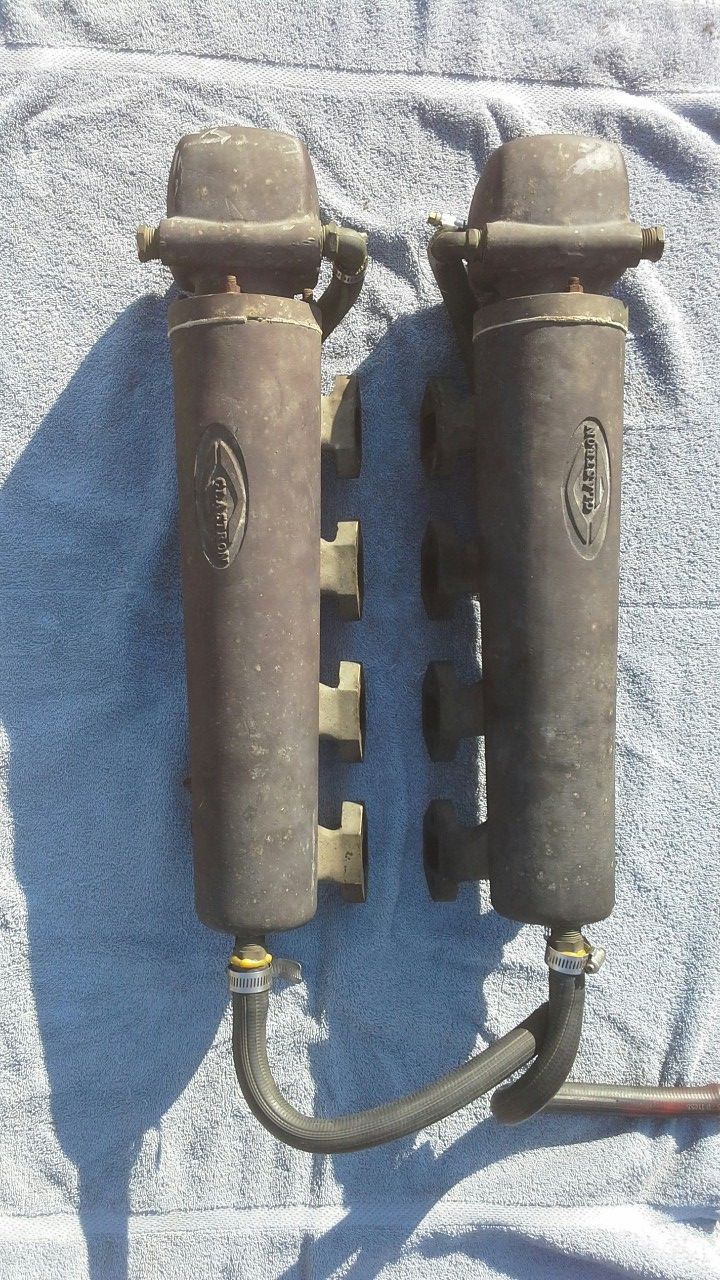Glastron boat marine exhaust manifolds ford v8 302 351 5.0l