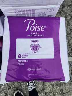 Poise 6 long $15 Each pack PRICE IS FIRM