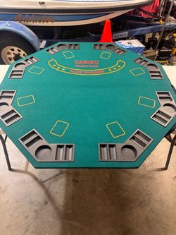 Casino Dealers Choice Folding Poker Table Top & Carry Case
