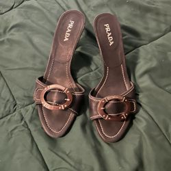 Prada Slip On Low Heel Shoes Size 7