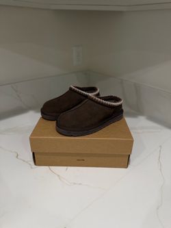 UGG Tasman Slippers Dark Brown Suede