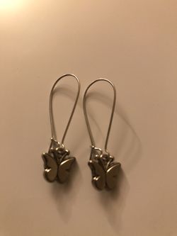 Silver butterfly earrings
