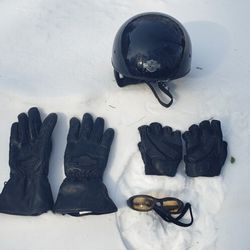 Harley Helmet/Gloves/Riding Glasses