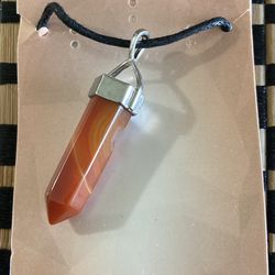 Carnelian Quartz Energy Necklace