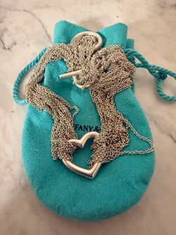 Tiffany & co heart multi strand necklace