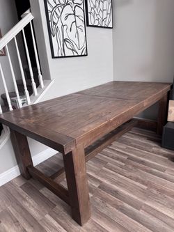 Wooden kitchen table