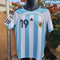 Argentina Home Messi Retro Soccer Jersey 2006