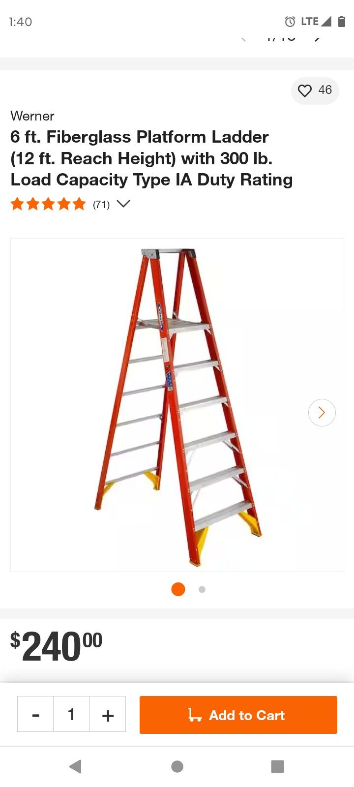 6 Ft Platform Ladder