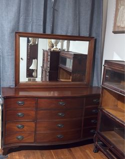 Vintage Dixie Solid Wood Bedroom Set | Dresser, Mirror & Chest | Local Pickup