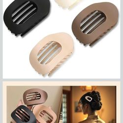 4 Pack Flat Hair Claw Clips for Women Nonslip French Hair Clips