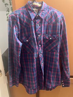 Lee Western Plaid Snap Button Shirt