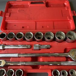 1in Socket Set Excellent Condition.