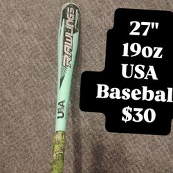 Rawlings USA Baseball Bat 27" 19oz