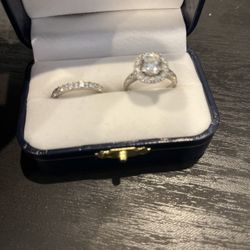 Brilliant Cut 2.38CTs Diamond Engagement Ring & Round Full Cut .57CTs  Wedding Ring