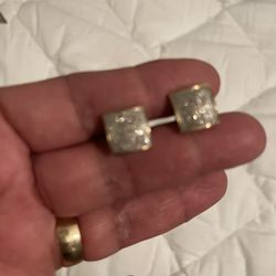 Mans Real Diamond Earrings Price Firm 