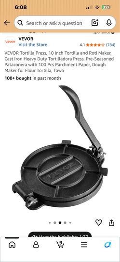 10” Tortilla press
