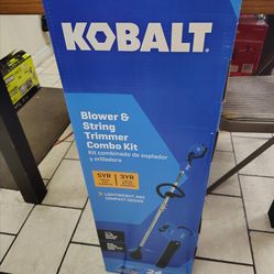 Kobalt weed eater and blower kit with battery and charger