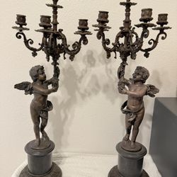 Bronze Angel Candle Holder