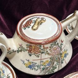 13 PCs Antique Satsuma Japanese Tea Set 