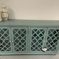 Mirimyn - Antique Teal - Accent Cabinet-sameday Delivery