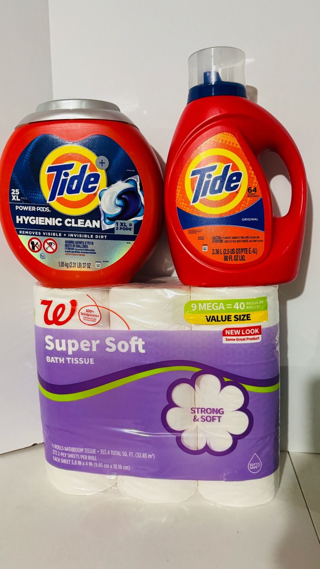 Tide + Toilet paper