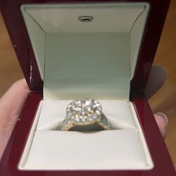 Diamond  Yellow Ring 14kt  3.35 Diamond  Size 6 1/2 