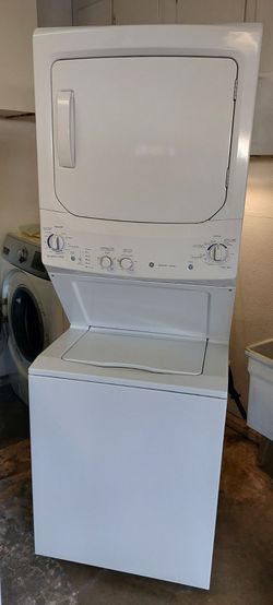GE Laundry Center With Top Gas Dryer  24" Wide.