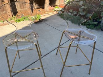 2 glass high chairs