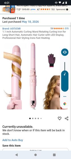 Automatic curling wand brand new in box