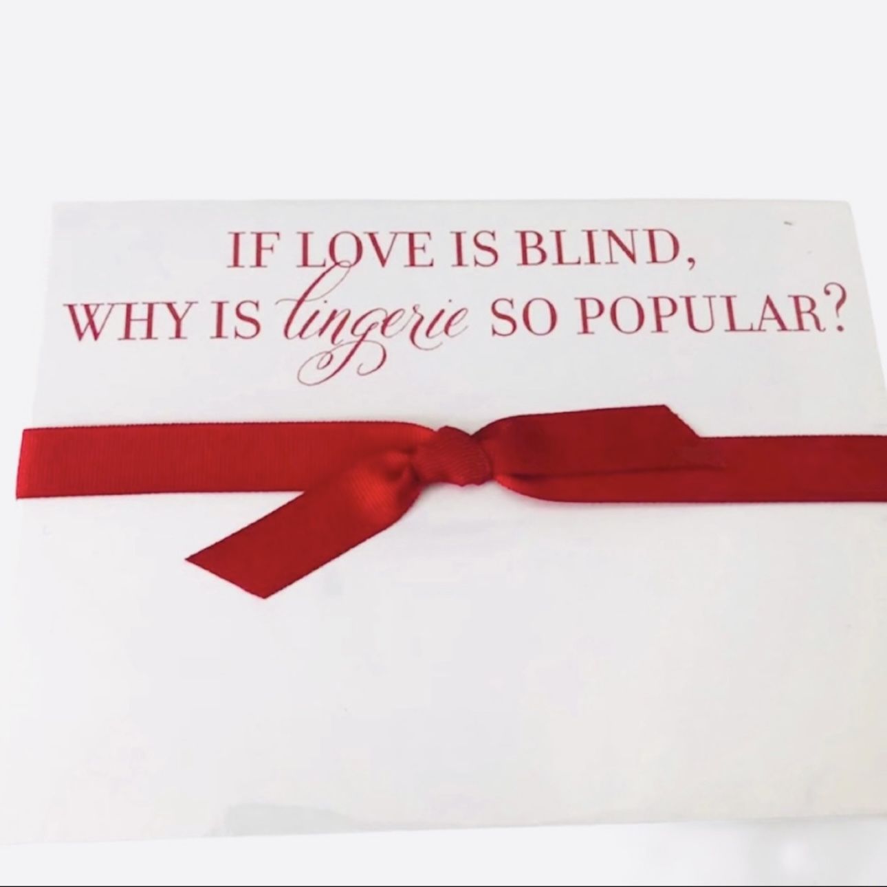 NWT Funny Notecards Gift Girlfriend Stationery Lingerie Love is Blind