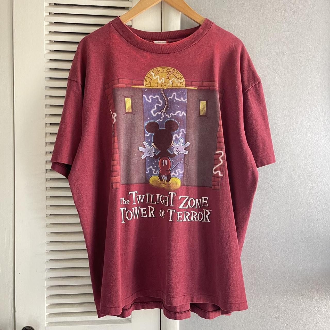 Vintage 90’s Disneyland ‘The Twilight Zone Tower Of Terror’ Mickey Mouse Graphic T-shirt 