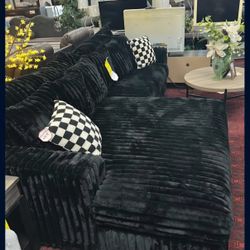 Midnight Madness 2 Piece Sectional $10 Down Payment And Financing Available